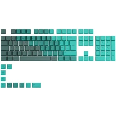Immagine di Glorious Gaming 115 GPBT Keycaps Profilo Cherry, plastica PBT resistente, aspetto accattivante, suono superiore, caratteri originali, layout inglese britannico Foresta