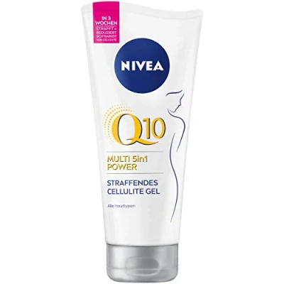 Immagine di NIVEA gel corpo Q10 anticellulite (200 ml), rassodante per la cura della pelle con ed estratto di loto, formula multi 5 in 1 Power