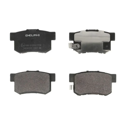 Immagine di DELPHI LP1507 Kit pastiglie freno con segnalatore acustico usura lamierino anticigolío senza accessori HONDA: Jazz 3, Insight II Hatchback
