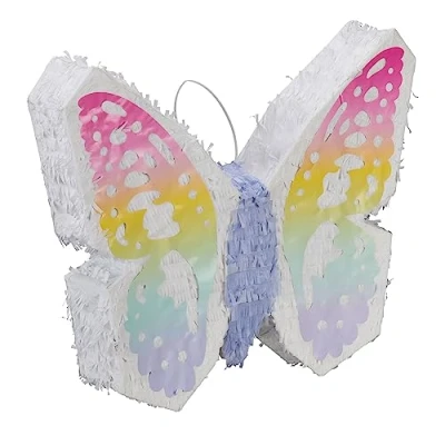Immagine di Relaxdays Pignatta Farfalla, Piñata da Appendere, Gioco per Bambini, Compleanni, Riempire, 48x58x10 cm, Multicolore, 60% Cartone 40% Carta