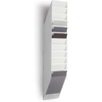 Immagine di Durable FLEXXIBOXX 12 A4 1709763010 Porta depliant Bianco DIN verticale Numero scomparti 1 KIT (L x A P) 240 1115 135 mm