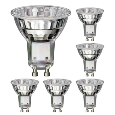 Immagine di ledscom.de 6 lampadine LED GU10, PAR16, bianco (4000 K), 2,1 W, 206lm, 118, specchio riflettente (argento)