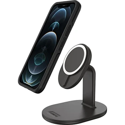 Immagine di OtterBox Supporto di ricarica per MagSafe, caricatore dal design elegante e leggero, progettato forte allineamento fissaggio perfetto con Compatbile iPhone, Nero
