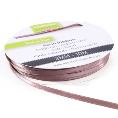 Immagine di Iris Ohyama Ribbon Lyon Wired Nastro di Raso, Marrone (Cioccolato), 3 mm x 10 m