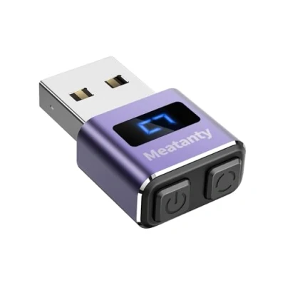 Immagine di meatanty mouse USB in metallo Jiggler piccolo non rilevabile con modalità separata e pulsanti ON/OFF, supporta multi track, senza driver, plug and play mantiene il PC/laptop sveglio