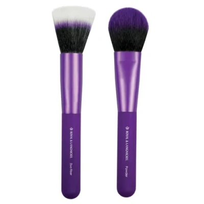 Immagine di MODA Royal &amp; Langnickel EZGlam Duo Set di 2 pennelli per il trucco da viaggio con due in fibra e polvere, colore: viola