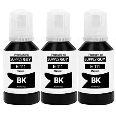 Immagine di Supply Guy 3 Inchiostro compatibile con Epson 111 Nero per Ecotank ET M1100 M1120 M1140 M1170 M1180 M2120 M2170 M3100 Series M3140 M3170 M3180 WORKFORCE ST M1000 M3000
