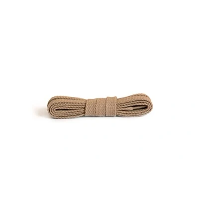Immagine di Kaps lacci piatti, in cotone 100% durevoli di alta qualità, realizzati Europa, 1 paio, molti colori e lunghezze (120 cm da 6 a 8 paia occhielli / 10 beige)
