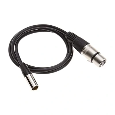 Immagine di the Lord of Tools Cavo Adattatore XLR Mini Maschio A Femmina 3 Pin Nero OFC 1 M Per BMPCC4K Video Assist 4K Blackmagic Pocket Cinema Camera Sharp 8K Cam