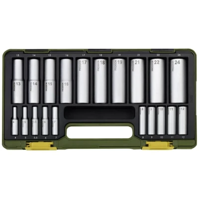 Immagine di Proxxon Kit di chiavi a bussola 1/2 (12.5 mm), 1/4 (6.3 mm) 20 parti 23292