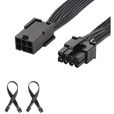Immagine di J&amp;D 2er Pack PCIe 6 Pin a 8 Cavo Adatattore di Alimentazione, PCI Express to Adapter Power Cable 30cm