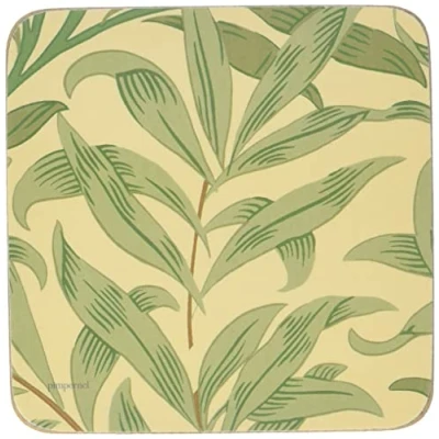 Immagine di Pimpernel Set di 6 sottobicchieri in MDF con Dorso Sughero, Motivo: Willow Bough, 10,5 x cm, Colore: Verde/Multicolore