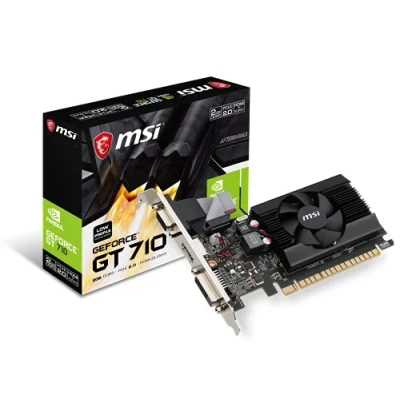 Immagine di MSI 2GB NVIDIA GeForce GT 710 DDR3 VGA/DVI/HDMI Low Profile PCI Express Video Card Model 2GD3H LP