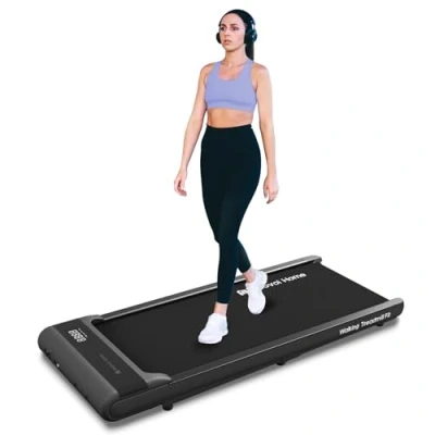 Immagine di Mobvoi Walking Pad Tapis roulant sotto la scrivania portatile 2 in 1 per casa e ufficio Camminata Jogging Macchina da corsa Zwift Kinomap con LED, telecomando 6 km/h Facile riporre