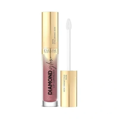 Immagine di Eveline Cosmetics Diamond Glow Lip Luminizer Gloss Nutriente per Labbra con Vitamina C &amp; Acido Ialuronico, 11 Tonalità, Profumo di Caramello
