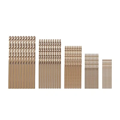 Immagine di Lonrtesw 50PZ Drillforce Tools M35 Set di Punte per Trapano al Cobalto, Hss Co 1 3Mm, Forare su Acciaio Temprato, Ghisa e Inossidabile