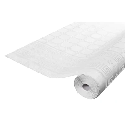 Immagine di Pro Nappe Cod. R482501I Tovaglia a rotolo in Carta damascata 1,18 x 25 Mt 83 coperti dal motivo universale, offre eleganza e sobrietà Colore bianco
