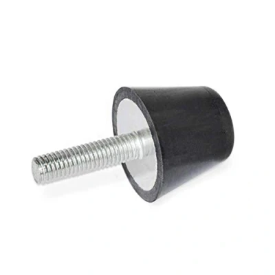 Immagine di Ganter Normelemente GN 253 50 M10 40 55 Tampone d&#039;urto con Vite, Schwarz, Gewinde: M10x40