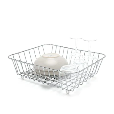 Immagine di simplywire Cestino per lavello da cucina Scolapiatti Cromato