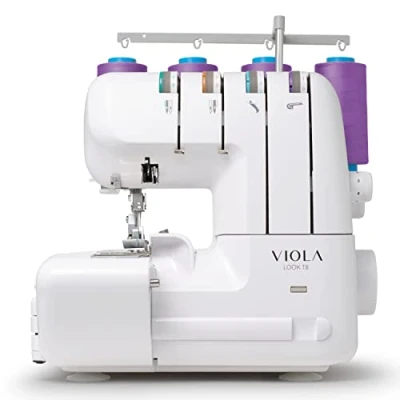 Immagine di VIOLA Look T8 Macchina Tagliacuci con Differenziale, Taglia e Cuce Facile per Principianti, Overlock 12 Punti di Cucito Cucire Tutti i Tipi Tessuti, Cucitura Professionale