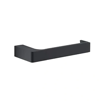 Immagine di Gedy G Kuala Lumpur Porta Rotolo Carta igienica, Colore Nero, Componenti Realizzati in Cromall, Ottone e Vetro, Garanzia 2 Anni, Misure 2,5 x 17,5 6,6 CM Peso 0,272 kg, Design R&amp;S, Cromo, Unica