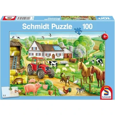 Immagine di Schmidt Allegra Fattoria Puzzle, 100 Pezzi, Multicolore, 56003
