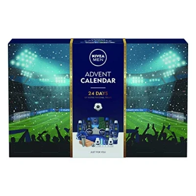 Immagine di NIVEA Men set regalo da uomo con calendario dell&#039;avvento 2020, include 24 prodotti MEN, kit di bellezza, per Natale, a tema calcio, bellezza