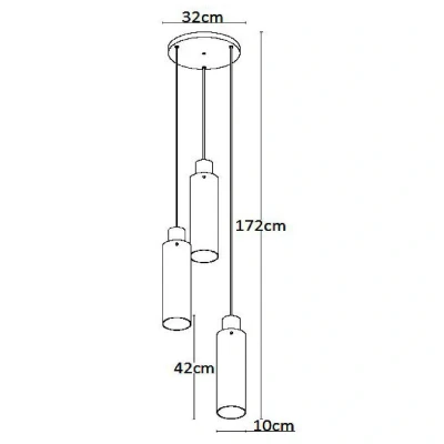 Immagine di Lucide Lampada a sospensione Orlando, grigio fumo, 3 luci