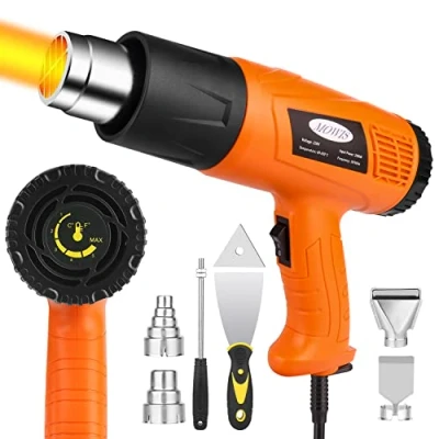 Immagine di MOWIS 2000W Pistola ad Aria Calda 50 650 ℃ Temperatura regolabile con 7 ugelli/raschiatori per il tubo di restringimento in goffa rimuovi colore, lavoro tenuta