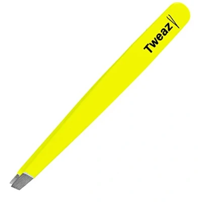 Immagine di K Pro TWEAZY Pinzette per Sopracciglia e la Rimozione di Schegge in Acciaio Inox (Neon Giallo)
