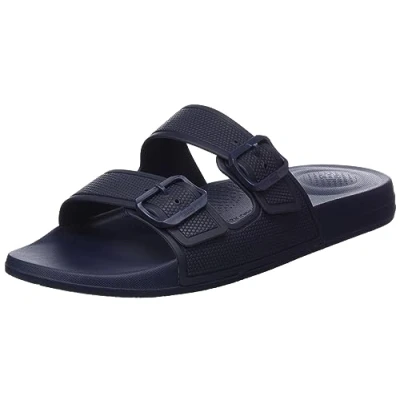 Immagine di Fitflop Iqushion Two Bar Adjustable Slide, Sandali a Ciabatta Uomo, Blu Scuro, 41 EU