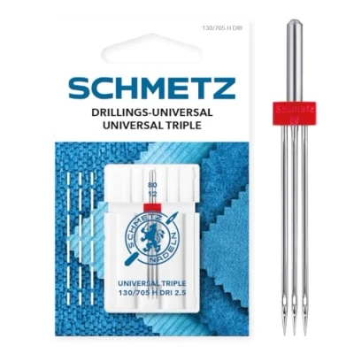 Immagine di SCHMETZ Aghi per macchina da cucire I 1 ago universale 2,5/80 130/705 H DRI NE 2.5 adatto tutte le comuni macchine domestiche con capacità zigzag