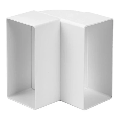 Immagine di Intelmann Canale piatto a gomito verticale 90, 110 x 55 mm, plastica