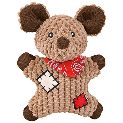 Immagine di Trixie mouse in tessuto con toppe cagnolino di peluche, 19 cm