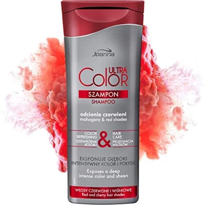 Immagine di Joanna Ultra Color Shampoo per colori mogano e capelli rossi rivitalizzante Rinfrescante cura dei Aumenta l&#039;intensità del colore Idratazione i 200 ml