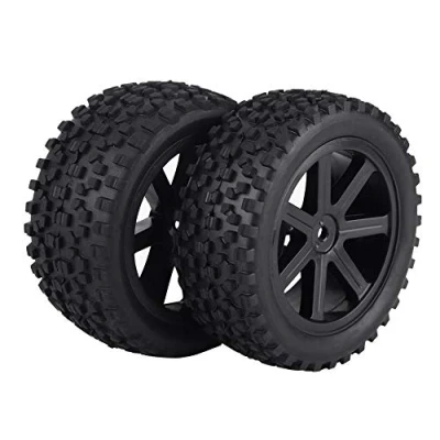 Immagine di Drfeify 4 Pezzi di Pneumatici in Gomma per 1/10 RC Car Crawler Buggy ZD Racing (nero)