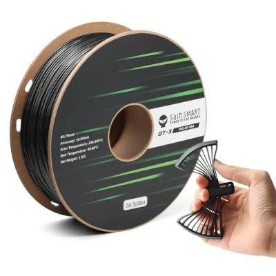 Immagine di SainSmart High Flowability Filamento in TPU a tinta unita, 1,75 mm, per stampa ad alta velocità, 500 mm/s, 1 kg, colore: Nero