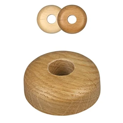 Immagine di FUX 10 rosette per tubi di riscaldamento singoli, 15 mm 22 mm, copertura tubi, copertura, riscaldamento, rivestimento, radiatori, legno, parquet, in legno (22