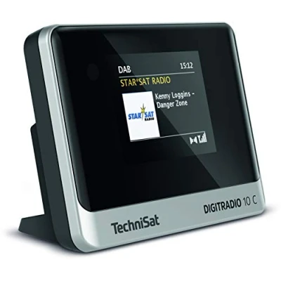 Immagine di TechniSat DIGITRADIO 10 C Radio da tavolo DAB+, FM Bluetooth incl. telecomando, Funzione allarme Nero / Argento