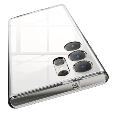 Immagine di elago Cover Ibrida Trasparente Compatibile con Samsung Galaxy S23 Ultra Case TPU+Tecnologia Policarbonato, Anti Ingiallimento, Ritagli Fotocamera Precisi, Paraurti Antiurto (Trasparente)