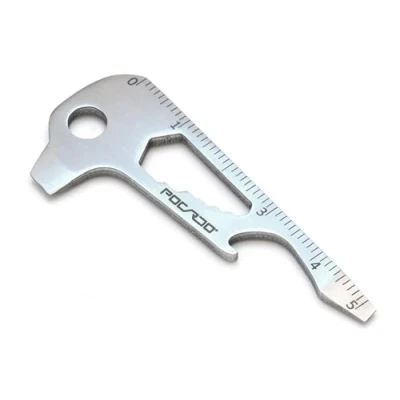 Immagine di POCARDO KEY TOOL Strumento multifunzione 12 in 1 a forma di chiave Cacciavite, apribottiglie, inglese, righello, apripacchi