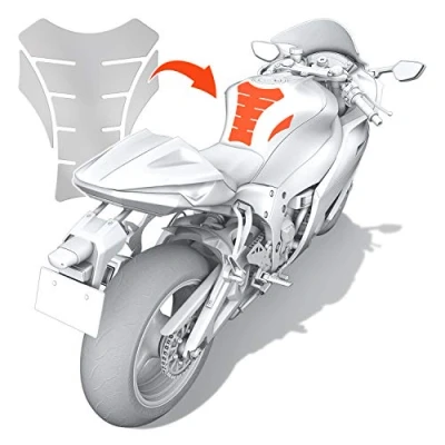 Immagine di Luxshield Pellicola Protettiva per Vernice Paraserbatoio della Moto Antigraffio Serbatoio Trasparente Lucido &amp; autoadesivo