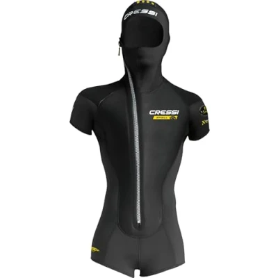 Immagine di CRESSI Shell Man Jacket 5mm M/3, Sovramuta a Maniche Corte Realizzata in Neoprene Ultra Stretch Spessori Differenziati 5+3.5mm Uomo, Nero