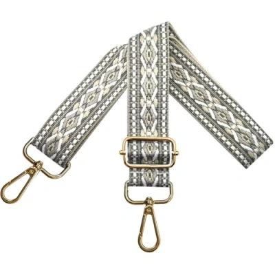 Immagine di Tracolla per Borsa Donna Regolabile, Cinghie Colorata, Tracolle Larga 3.8cm con Oro Moschettoni Crossbody Accessori, Grigio, N35