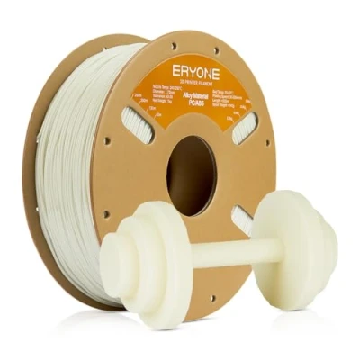 Immagine di ERYONE Engineering Filament, 1.75 mm 3D Printing Dimensional Accuracy +/ 0.03mm, Fit Most FDM Printers,Alloy Material PC/ABS White 1kg Spool (2.2LBS)