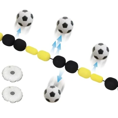 Immagine di HYQNG Attrezzatura per l&#039;allenamento del Portiere, la deviazione Portiere da 2,75 m, Deflettore a Linea Singola con 2 sacche d&#039;Acqua, Calcio Ausili