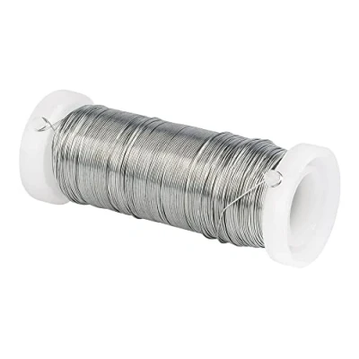 Immagine di Ideen mit Herz Filo metallico 0,30 mm Ø 50 m di lunghezza per gioielli in ferro cromato laccato colorato ideale fai da te argento