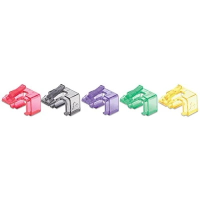 Immagine di Intellinet Kabel confezione da 50 pz di riparazione RJ45 per la spine modulare diversi colori pezzi 771450 Trasparente,