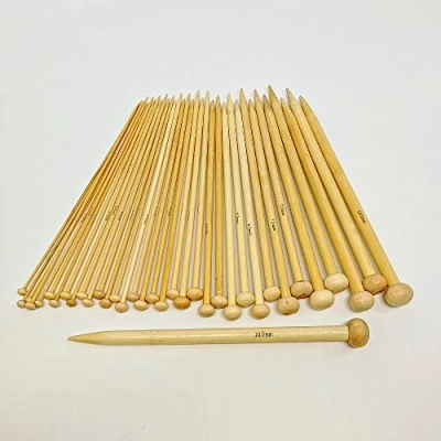 Immagine di CHSYOO Set di Ferri da Calza in bambù a 36 Pezzi con 18 Misure, 2.0mm 10.0mm