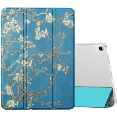 Immagine di MoKo Custodia per iPad Air 6a Gen 11 Pollici M2 2024/ 5a 2022/ 4a 2020, 11&#039;&#039; con Retro Rigido Traslucido, 6/5/4, Albicocchi in Fiore